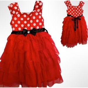 Minnie Mouse Red White Polka Dot Party Dress 6x